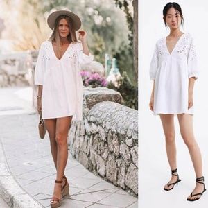 Zara | Dresses | Zara White Embroidered Mini Dress Tunic | Poshmark Zara | Dresses | Zara White Embroidered Mini Dress Tunic | Poshmark